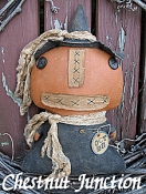 Pumpkin Witch Primitive Halloween Doll Pattern and Primitive e-Pattern